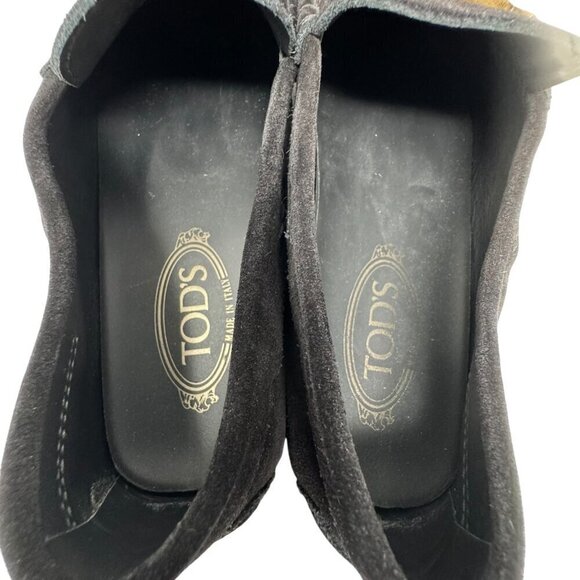 Tods Mens City Gommino Driving Shoes Double T black suede leather size 9 loafers main image 11